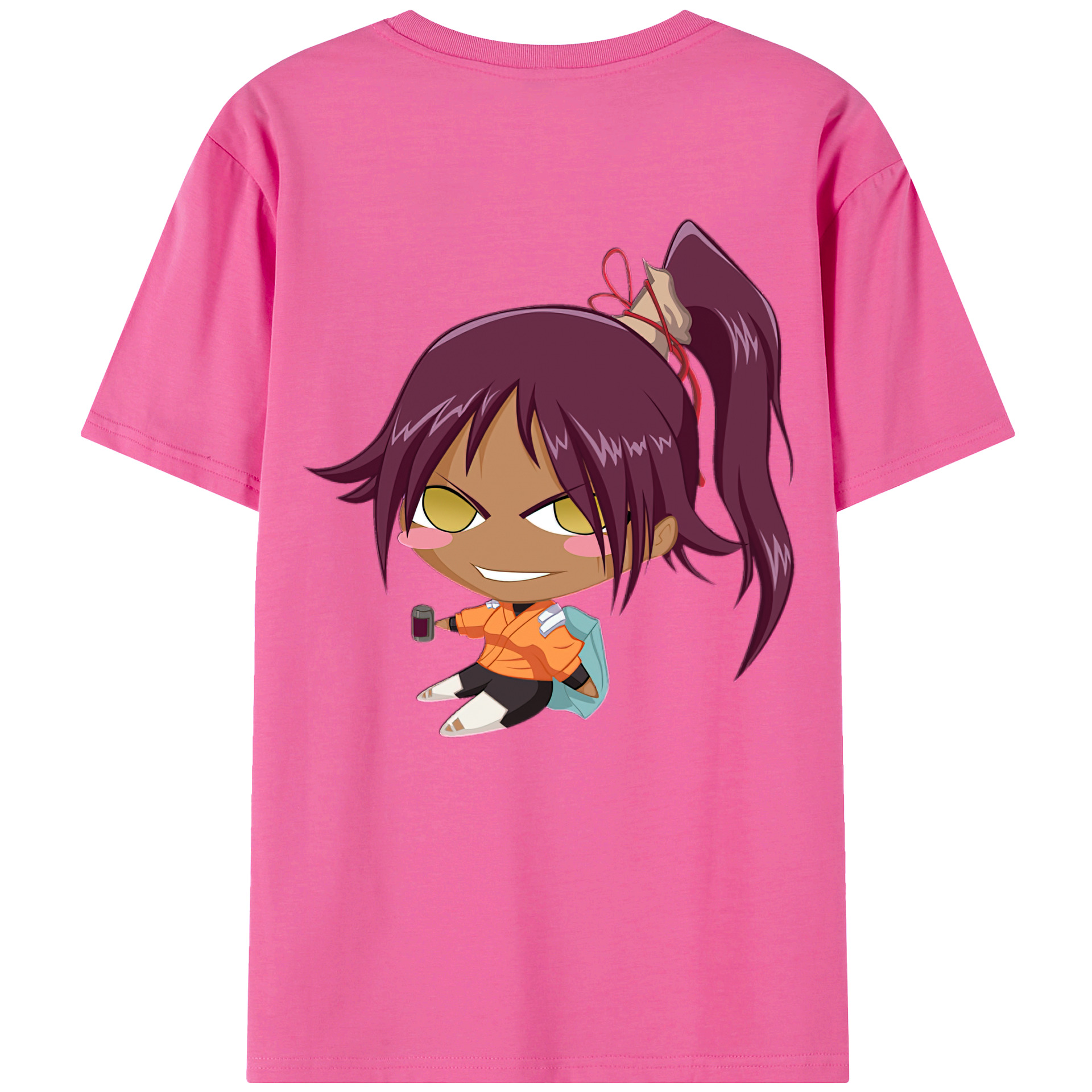 （画像用） ブリーチ 四楓院 夜一（しほういん よるいち） BLEACH Shihouin Yoruichi レディース半袖Tシャツ(バックプリント)